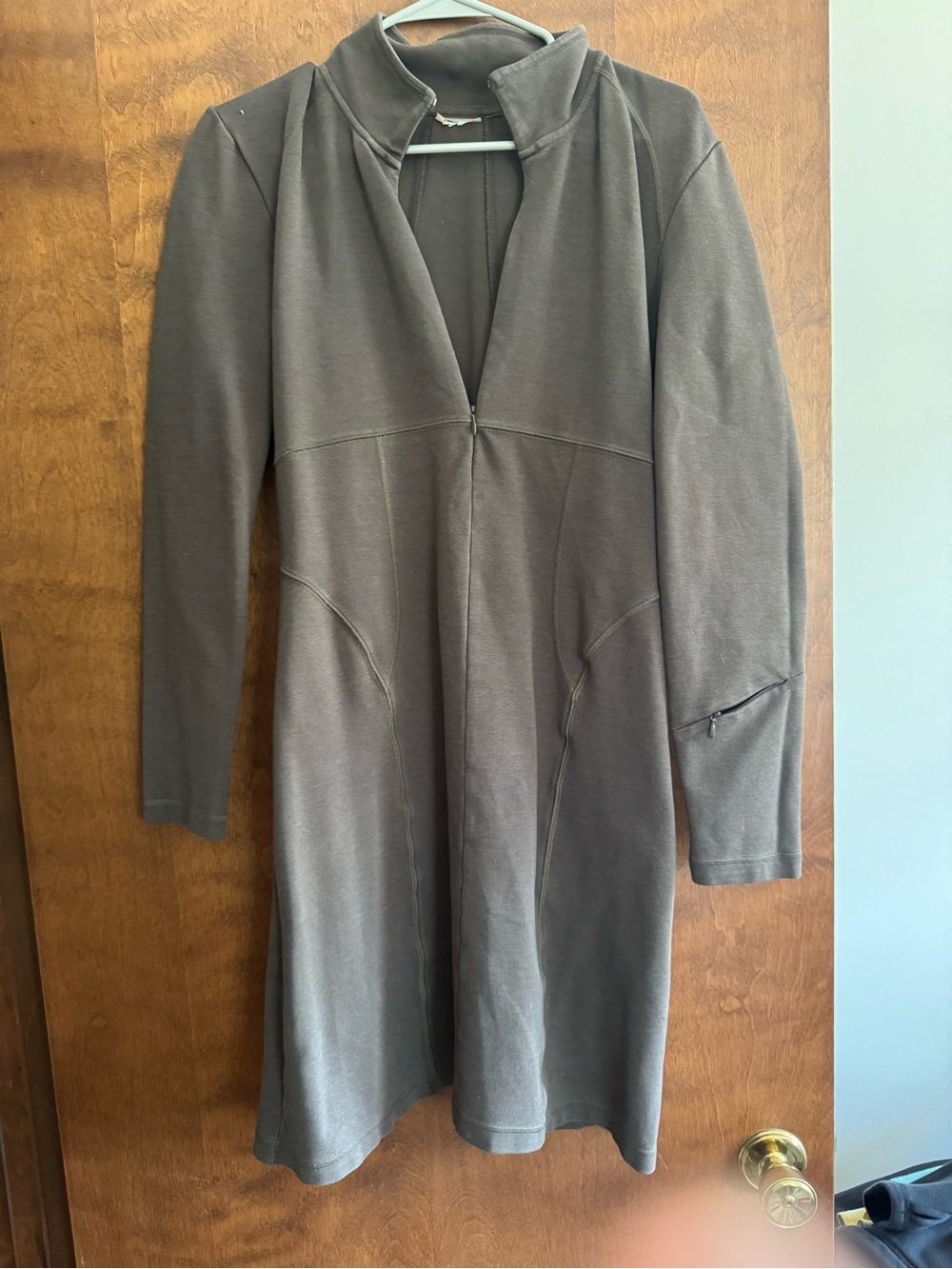 Women's Long Sleeve A-Line Dress in Gray